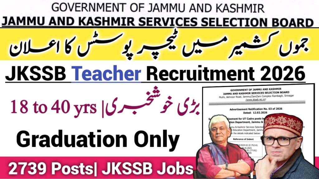 JKSSB Teacher Recruitment 2026