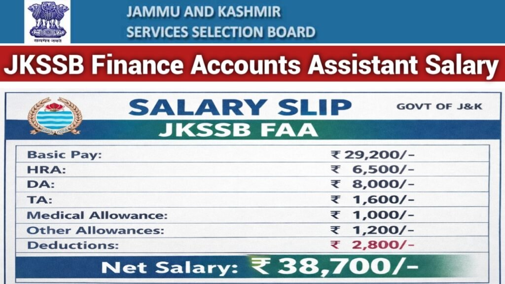 JKSSB Finance Accounts Assistant Salary